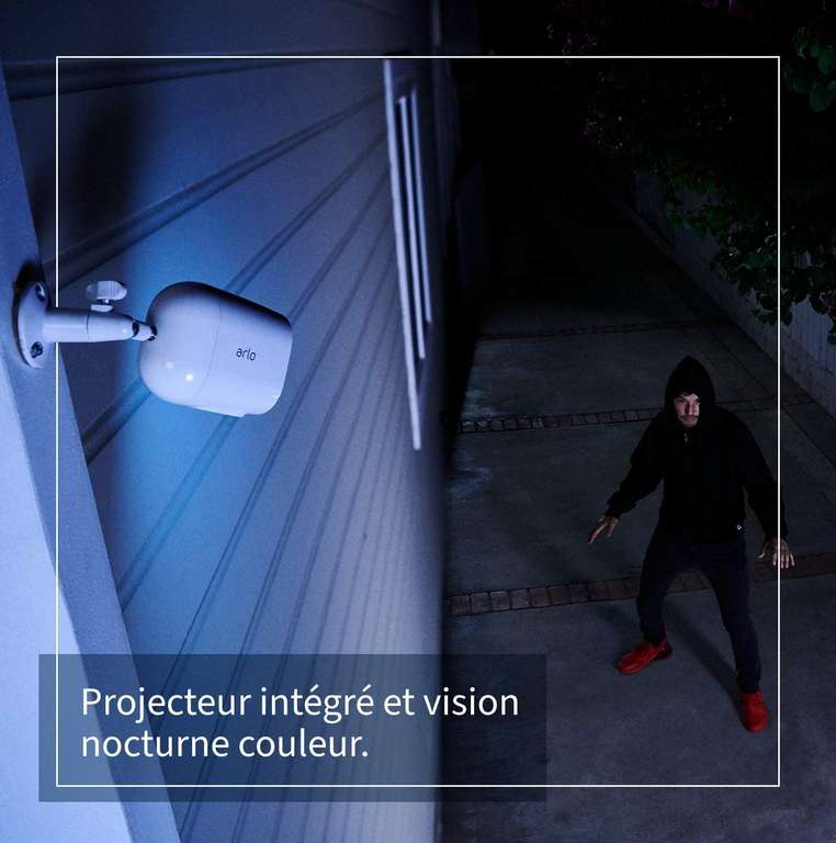 Pack de 2 caméras de sécurité extérieur Arlo Essential - 1080p , 130°, Vision Nocturne, Sirène, Détection Mouvement, Audio Bidirectionnel