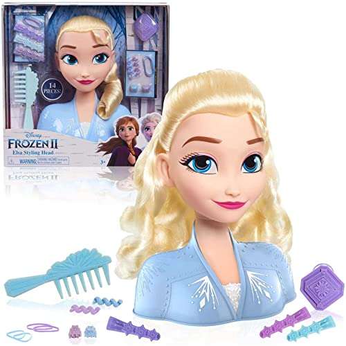 Jouet tête à coiffer Disney La Reine des Neiges Elsa avec 17 accessoires FRND2000