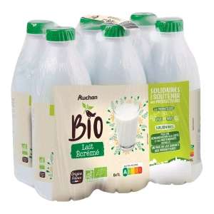 Pack 6x1L de lait écrémé équitable UHT bio (Via 2,08€ cagnottés) - Taverny (95)