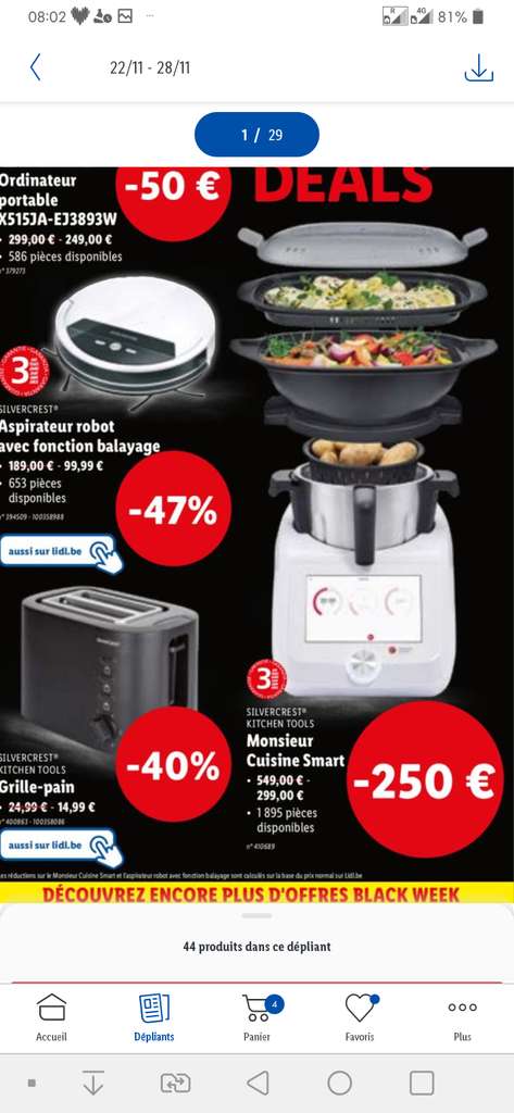 Monsieur Cuisine Smart robot multifonctions SilverCrest 1000W Blanc :  : Cuisine et Maison