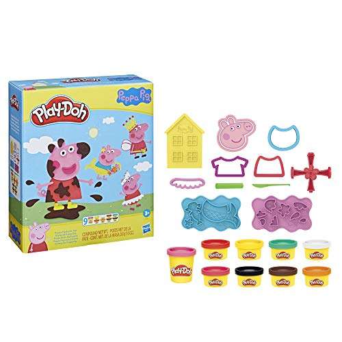 9 Pots de pâte à Modeler Play-Doh Peppa Pig avec 11 Accessoires