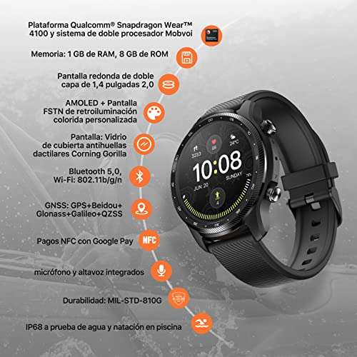 Montre connectée Ticwatch Pro 3 Ultra GPS SDW4100 - noir
