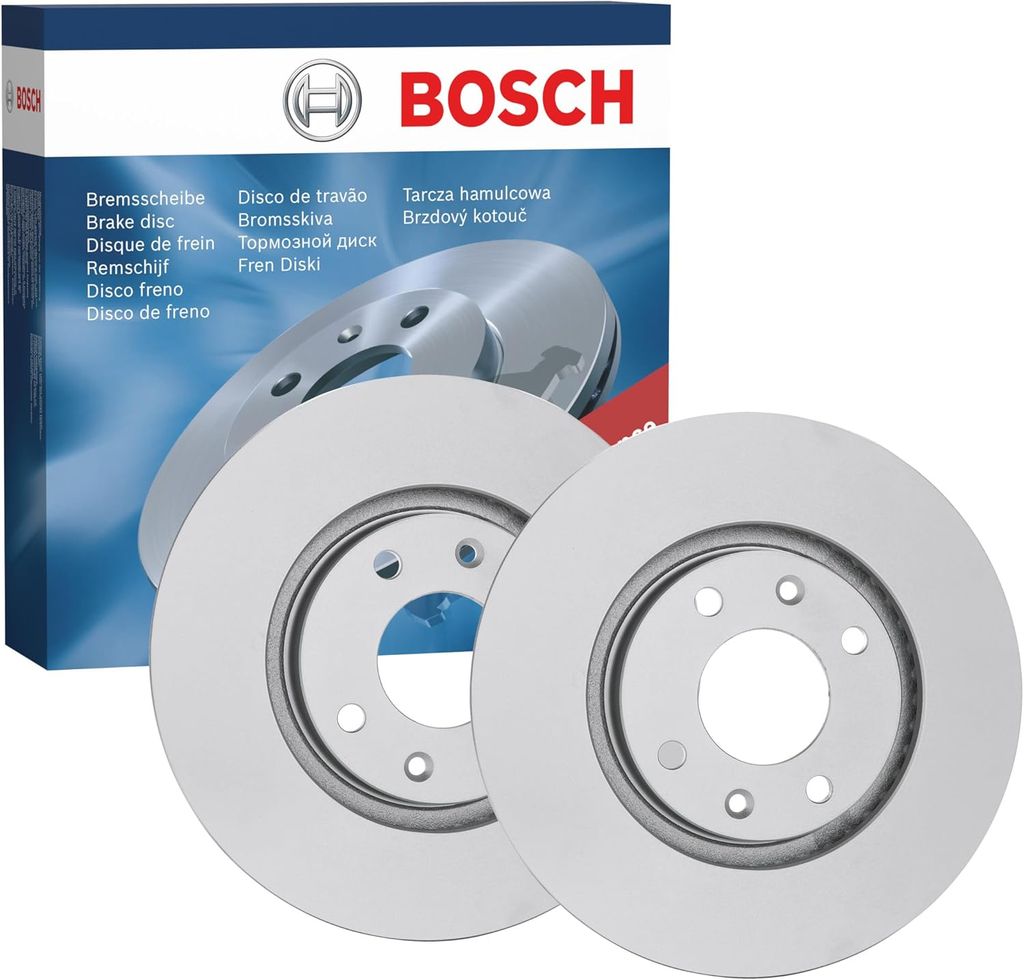 Jeu de 2 Disques de Frein Avant Bosch BD876, Certifié ECE-R90