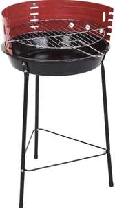 Barbecue à charbon rond (33cm) - Acier, Rouge & noir