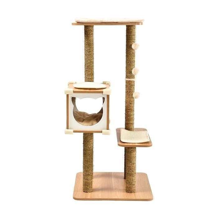 Arbre A Chat Avec Niche Coloris Bois Naturel 62x56x122 Cm Dealabs Com Arbre A Chat Avec Niche Coloris Bois Naturel 62x56x122 Cm Dealabs Com