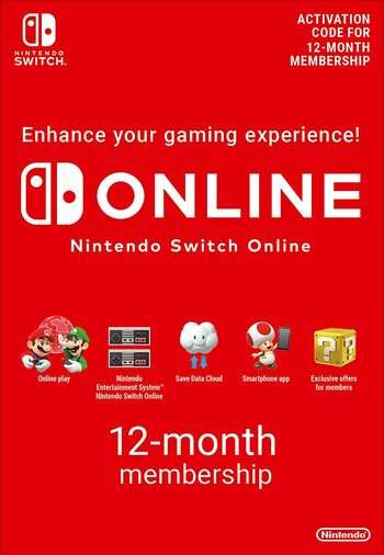 Abonnement de 12 Mois à Nintendo Switch Online (ou Famille 1 an à 25,99€ via code NINOF)