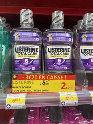 Bain de bouche Listerine Total Care Gout Plus Leger , 500ml- Pharmacie du RER (La Défense 92)