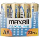 Lot de 32 piles Maxell Alkaline LR6 piles AA