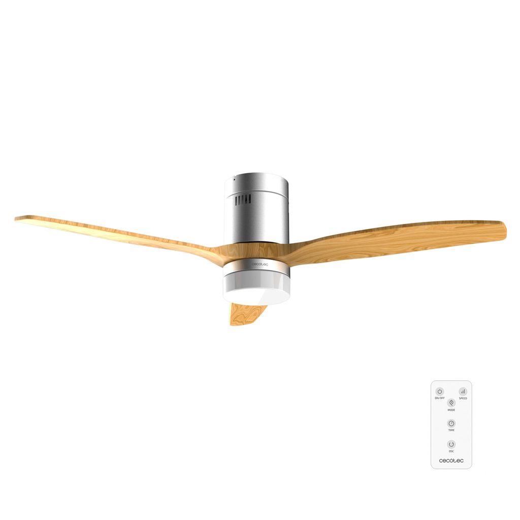 Ventilateur de Plafond avec Lumière et Télécommande Cecotec - Diamètre 132cm, LED 18W, 3 Pales, 6 Vitesses, 4 coloris