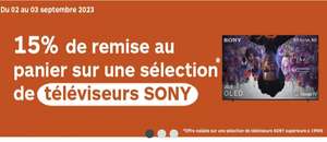 Sélection de TV Sony en Promotion de 15% - Ex: TV Sony 65" XR-65X95L - 4K