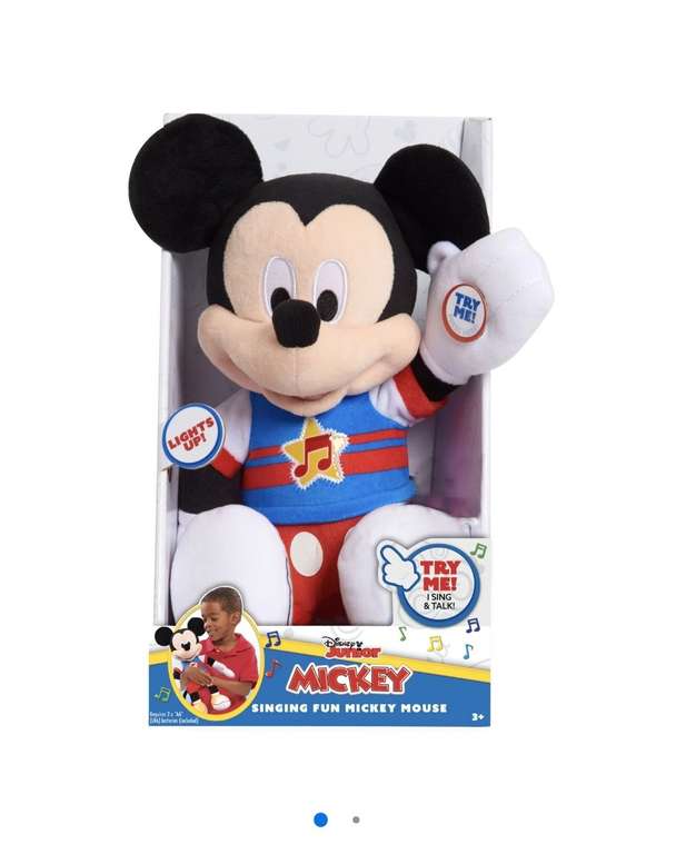 Peluche sonore et lumineuse Disney Mickey - 30cm