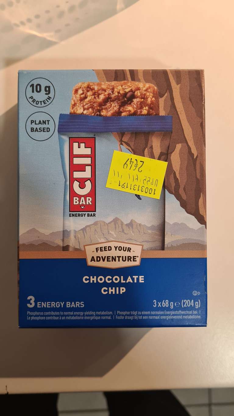 3 barres énergétiques Clif Bar Chocolate Chip - Cholet (49)