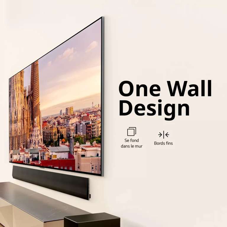 TV LG 65" OLED65G3 - 4K UHD, 120Hz, HDR10 Pro, Dolby Vision IQ, HDMI 2.1, Smart TV (Via 300€ d'ODR)