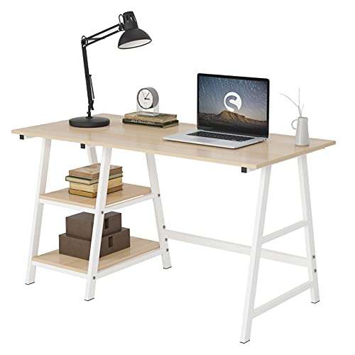 Table de bureau avec rangements 120x60 cm - 3 coloris disponibles (vendeur tiers)