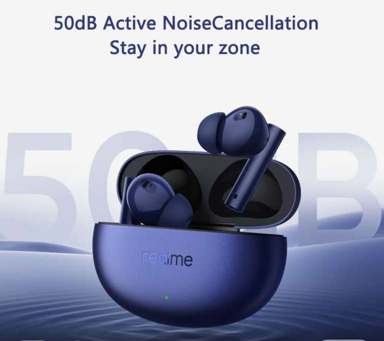 Écouteurs sans fil ANC 50 dB Realme Buds Air 5