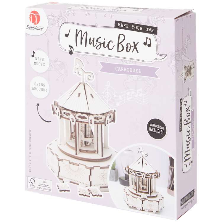 Kit créatif boîte à musique DécoTime - 3 modèles au choix