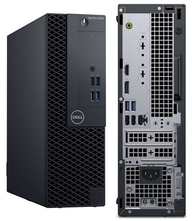 PC de bureau Dell Optiplex 3060 SFF - i5-8500, RAM 16 Go, SSD 256 Go + HDD 500 Go, Windows 10 Pro (Reconditionné - Grade A)