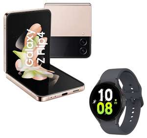 Smartphone 6.7" Samsung Galaxy Z Flip 4 (128 Go, Plusieurs coloris) + Montre connectée Samsung Galaxy Watch 5 (44 mm, Noir) - Via ODR 100€