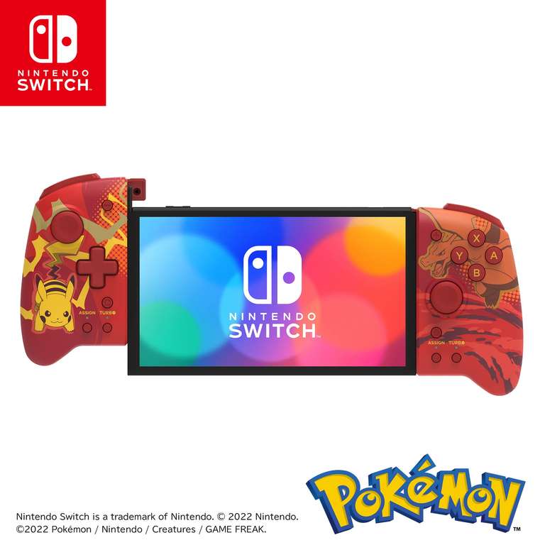 Manette Hori Split Pad Pro Pokémon - Édition Dracaufeu & Pikachu pour Nintendo Switch & Switch OLED