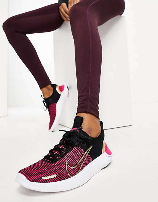 Chaussures de running Nike Free Run FK NN, noir et rose, Plusieurs tailles disponibles