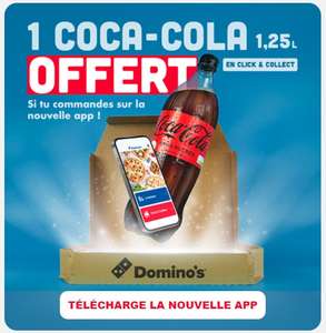 Bouteille de coca-cola 1.25L offerte pour toute commande d'une pizza via l'Application (Restaurants Participants)