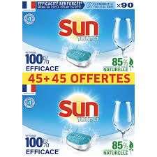 Lot de 2 paquet de 45 Tablettes lave vaisselle Sun