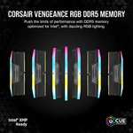 Kit mémoire RAM DDR5 Corsair Vengeance (CMH32GX5M2D6000C36) - 32 Go (2 x 16 Go), 6000 MHz, C36, RGB, Noir