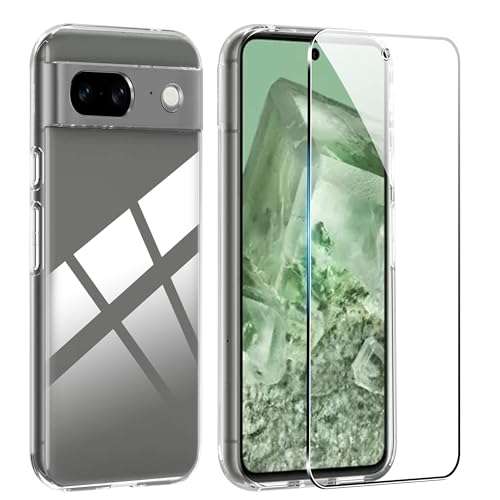 [Prime] Coque de protection transparente & verre trempé pour smartphone Google Pixel 8A (Vendeur Tiers)