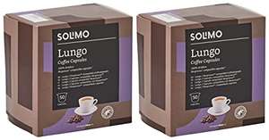 Capsules de café Solimo Lungo compatibles avec Nespresso - 100 capsules (2 paquets x 50) - Certifié Rainforest Alliance