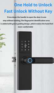 Serrure de porte électronique biométrique DSKDFTY, application Tuya, déverrouillage à distance