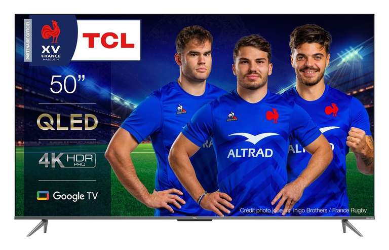 TV 50" TCL 50QLED820 (2022) - QLED, 4k UHD, HDR Pro, Système Audio Onkyo, Smart TV (Via ODR de 50€)