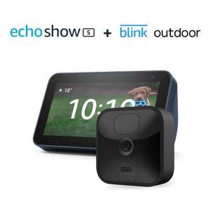 Pack caméra de sécurité sans-fil Blink Outdoor + assistant vocal Amazon Echo Show 5 2e gén. (+ 4.1€ en Rakuten Points, 74.99€ via RAKUTEN7)