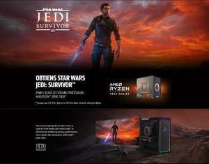 Jeu StarWars Jedi Survivor offert pour l'achat d'un Processeur AMD Ryzen Série 7000