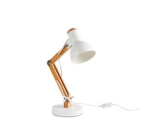 Lampe de bureau Pixie Linea Natura - Blanc/bois