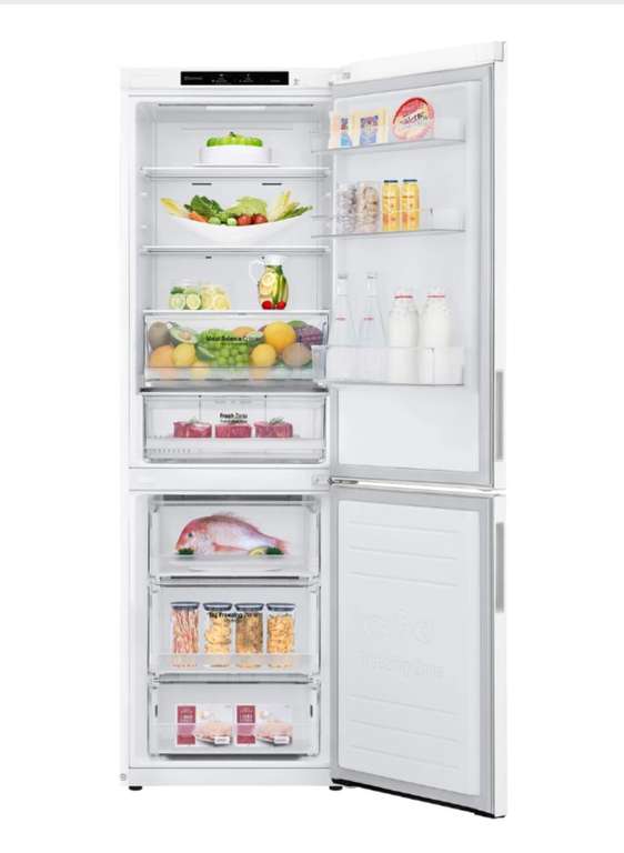 Réfrigérateur congélateur en bas LG GBB61SWJEC - 234L + 107L