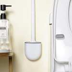 Brosse WC Murale Pecewlos - Flexible, en Silicone, avec kit de Support à séchage Rapide, Blanc (vendeur tiers)