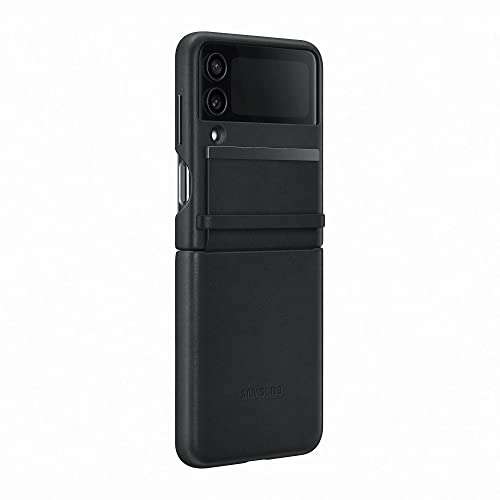 Etui à rabat en cuir pour Samsung Galaxy Z Flip 4 - Noir (via coupon + ODR de 20€)