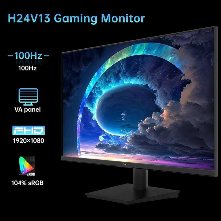 Écran PC 23.8" KTC H24V13 - Full HD, 100Hz, HDR10, FreeSync & G-Sync, 104% sRGB, VA (Entrepôt EU)