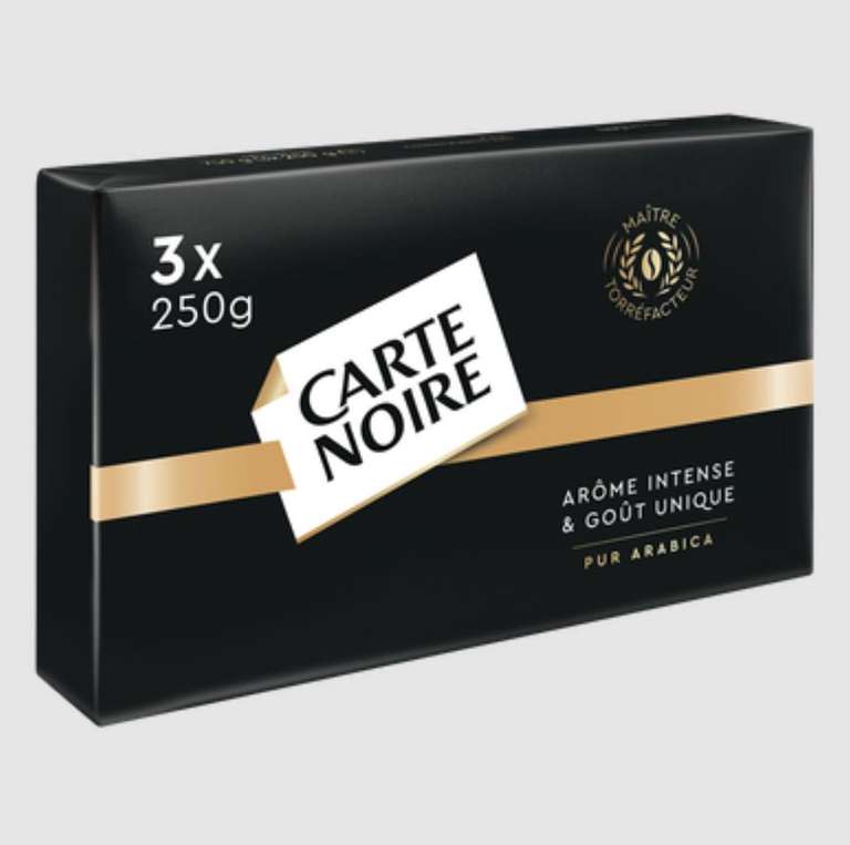 Café moulu Carte Noire Pur Arabica - 3x250g