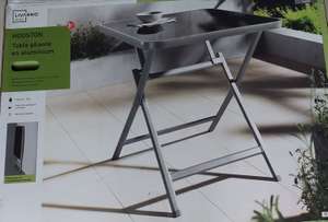 Table pliante en aluminium - 70 x 70 x 70 cm