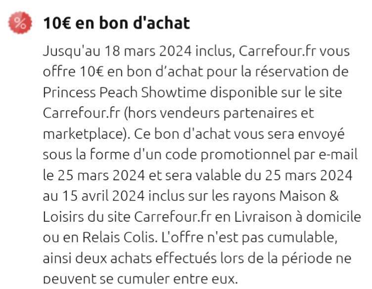 [Précommande] Princess Peach Showtime! sur Nintendo Switch (+10€ en Bon d'Achat sur les rayons Maison & Loisirs)
