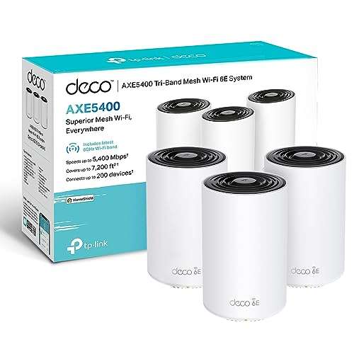 TP-Link WiFi 6E Mesh AXE5400Mbps Deco XE75(3-pack) –
