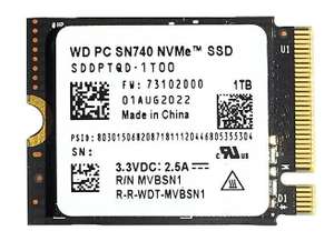SSD interne M.2 NVMe 2230 Western Digital SN740 - 2 To (compatible Steam Deck)