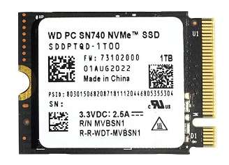 SSD interne M.2 NVMe 2230 Western Digital SN740 - 2 To (compatible Steam  Deck) –