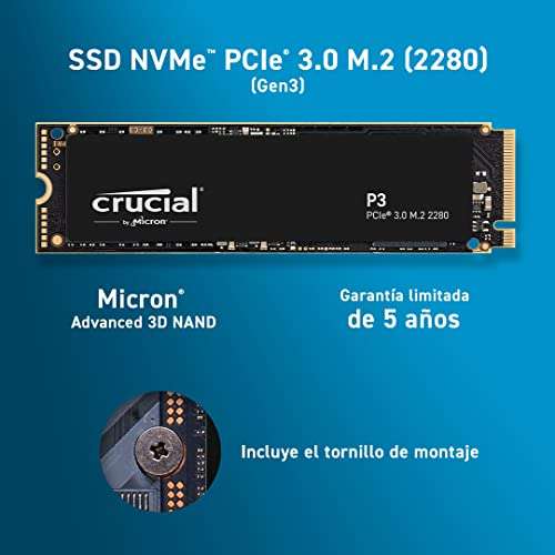 SSD interne M.2 NVMe Crucial P3 - 4 To