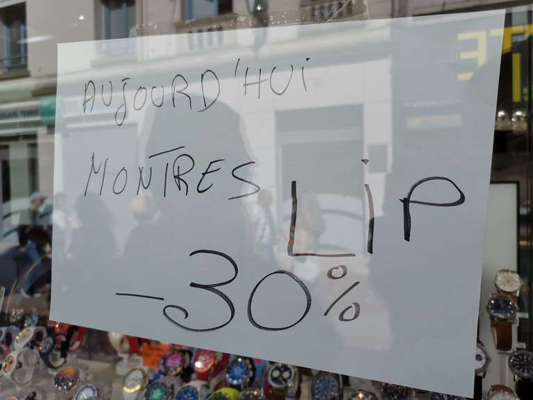 30% de réduction sur les montres LIP - boutique Éric Dupont Le Touquet (62)