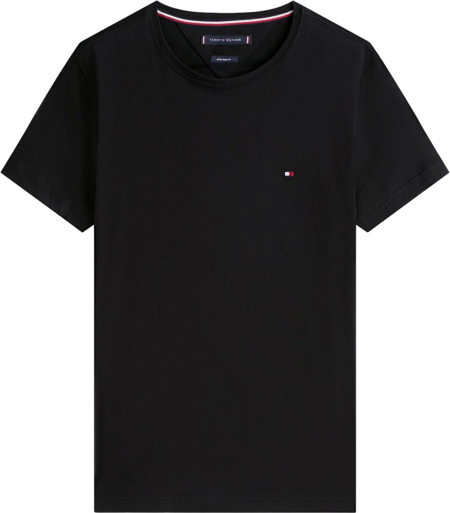 T-Shirts Manche Courtes Tommy Hilfiger - Noir, Coupe Slim, Tailles du XS au XXL