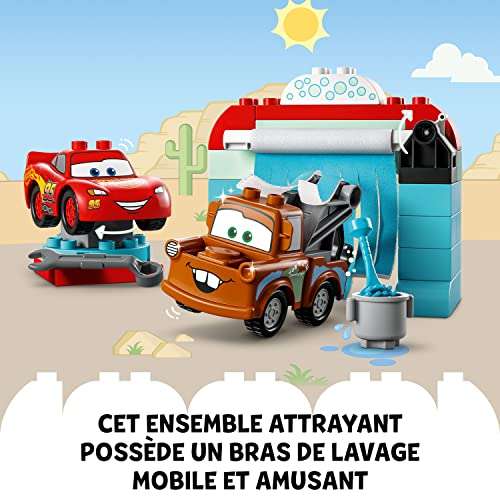 Jeu de construction Lego Duplo Disney et Pixar - La Station de Lavage avec Flash McQueen et Martin (10996)