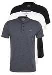 Lot de 3 T-Shirts Hollister Co. Henley - 100% Coton, white/navy/black