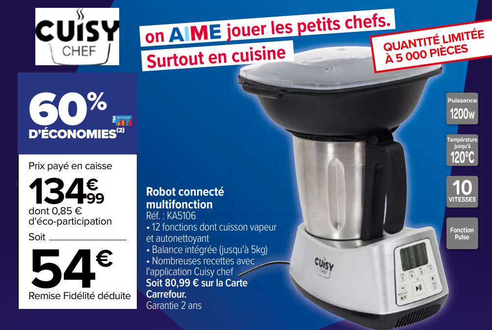 Cook concept cuisy chef robot cuiseur connecté multifonction - Cook concept  | Beebs